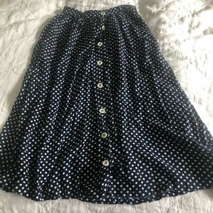 Blue dotted skirt from American Apparel